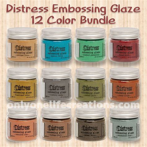 Tim Holtz Distress Embossing Glaze, 12 Color Bundle (January 2020) — Only One Life Creations