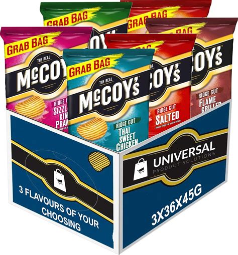 McCoy's Crisps Selection, Pick Any 3 Cases of 36x45g for Any Flavours ...