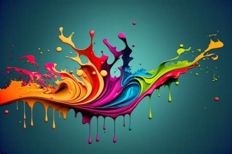 Premium Photo | Rainbow color paint splash wallpaper background ...