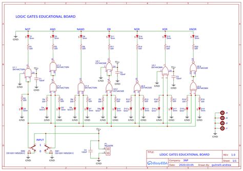 LOGIC GATES EDUCATIONAL BOARD - EasyEDA open source hardware lab