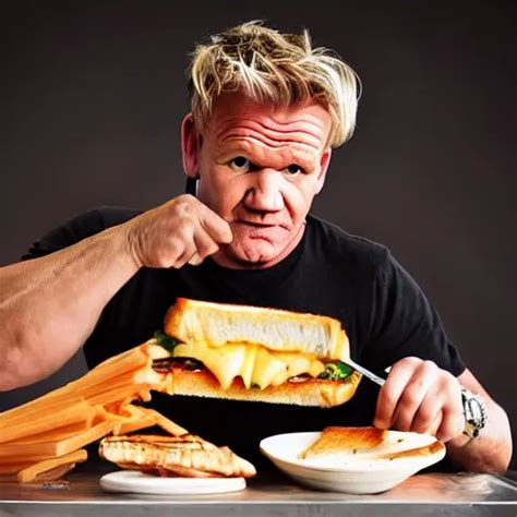 Gordon Ramsay making a grilled cheese sandwich, | Stable Diffusion | OpenArt