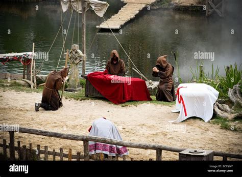 medieval show on puy du fou Stock Photo - Alamy