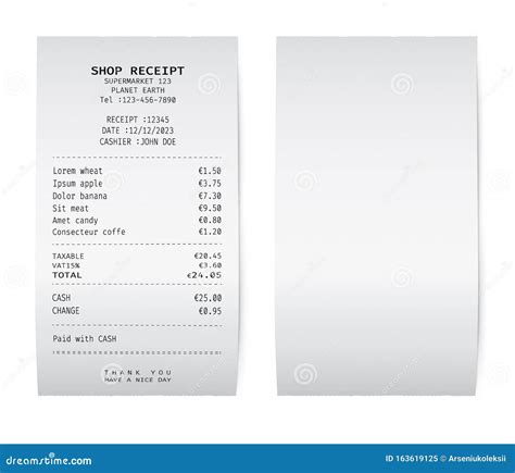 paper receipts : Receipt Templates