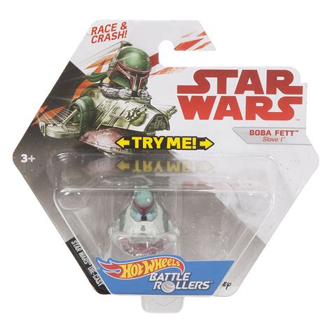 Hot Wheels Star Wars Battle Rollers Boba Fett with Slave I - Boba Fett Collectibles - Boba Fett ...