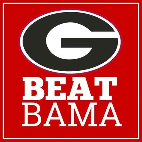 Beat Bama | Georgia dawgs, Chicago cubs logo, Georgia bulldogs