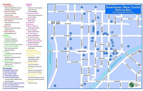 Downtown New Castle Map | Newcastle, Lawrence county, Castle