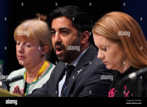 L-R Shona Robison MSP, Cabinet Secretary for Social Justice, Housing and Local Government ,Humza ...