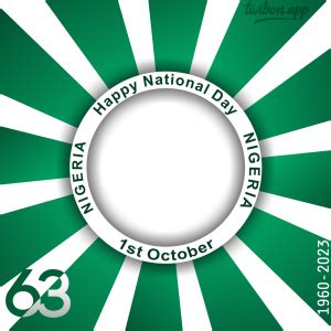 Nigeria National Day 2023 Independence Day Greetings Frame