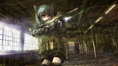 Gun Girl Wallpaper Anime