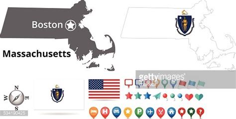 Massachusetts State Map Kit Stock Clipart | Royalty-Free | FreeImages