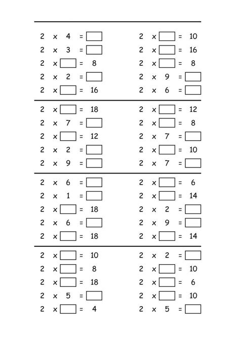 Tabla Inmultirii Fise De Lucru