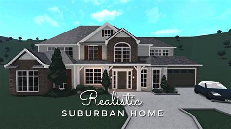 Bloxburg: Realistic Suburban Home| House Build| (Slowed Down)| - YouTube