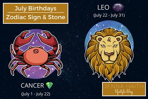 July Birthdays: Zodiac Sign and Stone - Jenna Haith Lifestyle