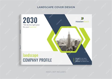 Premium Vector | Landscape business corporate book cover design template