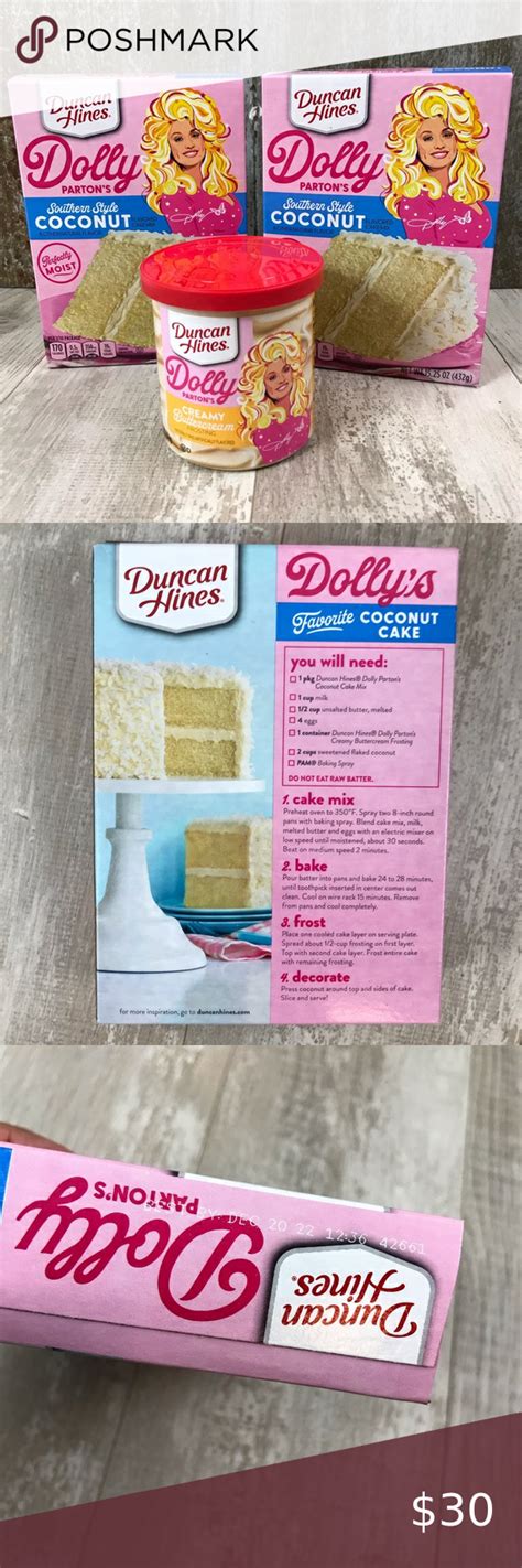 DOLLY PARTON x DUNCAN HINES Southern Style Coconut Cake Mix and ...