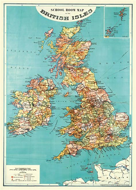 Map Of The British Isles Poster