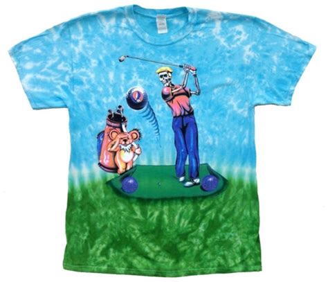 New Grateful Dead tie dye shirt - Golfer, Grateful Dead Golfer New Shirt, Bertha playing Golf