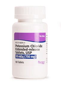 Potassium Chloride Extended-release Tablets, USP 10 mEq (750 mg) - Padagis