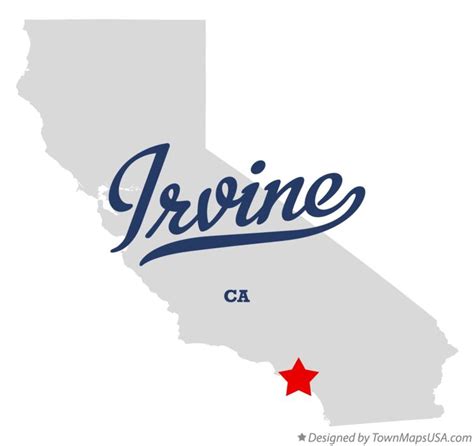 Map of Irvine, CA, California