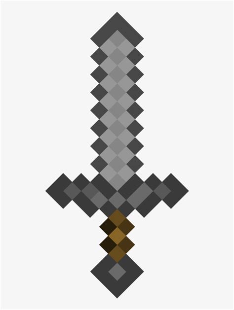 Stone Sword - Minecraft Diamond Sword - Free Transparent PNG Download - PNGkey