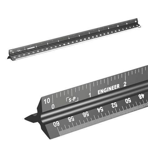 Buy Engineer Scale Ruler (Laser-Etched) Solid Aluminum Core | Simple ...