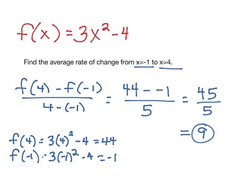 ShowMe - average rate of change