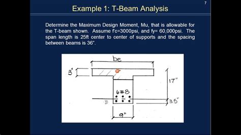 Reinforced Concrete: T-Beam Analysis and Design - YouTube