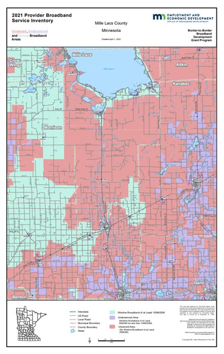 Mille Lacs County Broadband Profile 2021: Red rating: Ranking out 69 of 87 | Blandin on Broadband