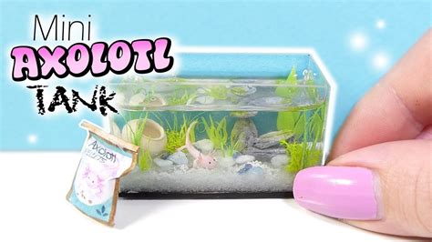 How To Mini Axolotl Tank Tutorial. DIY Miniature Aquarium