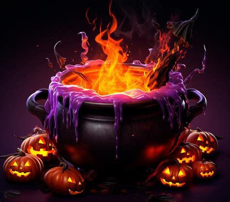 Premium AI Image | halloween photo of a witch cauldron