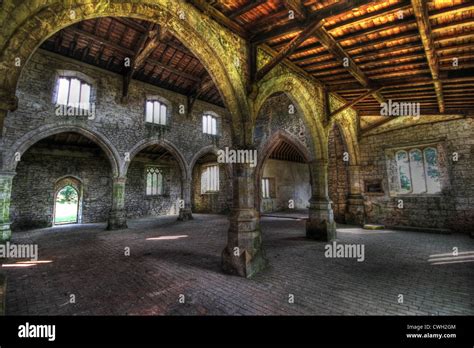 Gothic Church Interior - Spooky Abandoned Medieval Church Stock Photo ...