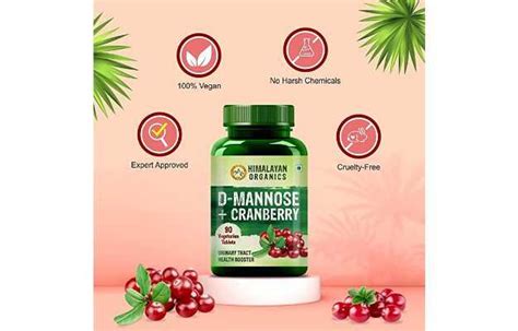 Himalayan Organics D-Mannose + Cranberry Antioxidant Rich Supplement Tablets: Uses, Price ...