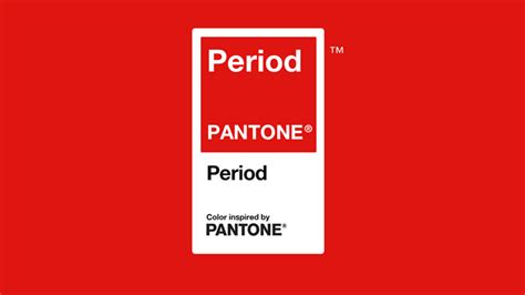 Pantone lanza Period, un tono rojo para romper los estigmas sobre la menstruación - La Criatura ...