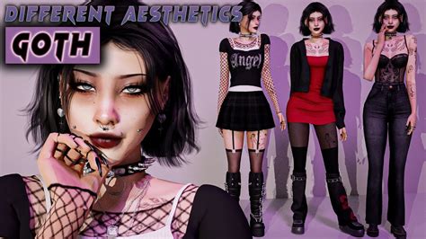 GOTH | Sims Based On Different Aesthetics | + CC List - YouTube