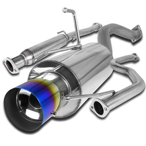 Spec-D Tuning 4" Burnt Tip Exhaust Catback System Compatible with Honda ...