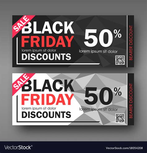 Black friday sale design conceptual coupon Vector Image