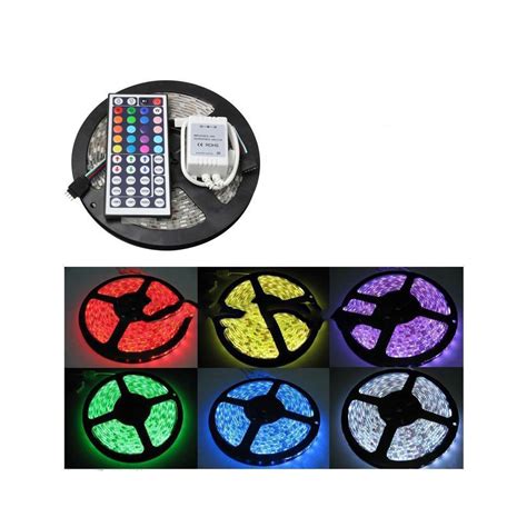 Lampu LED Strip RGB Light Flexible SMD 5050 5M with Remote - White ...