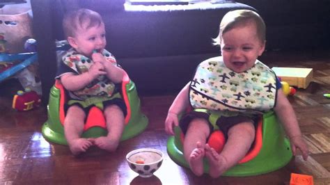 Twin babies laughing at each other! - YouTube