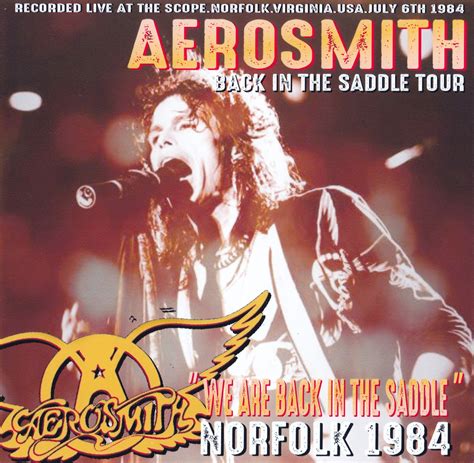 AEROSMITH BOOTLEGS COVER ARTS: WE ARE BACK IN THE SADDLE ( norfolk 1984 )