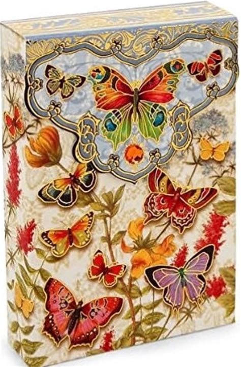 pUNCH sTUDIO Set of 10 Note Cards in Envelope Box - Botanical Butterfly | #1847304828