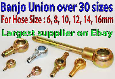 Banjo Bolt Banjo Union Fuel Hose Tail Brake Line fittings Petrol Diesel Joiner | eBay