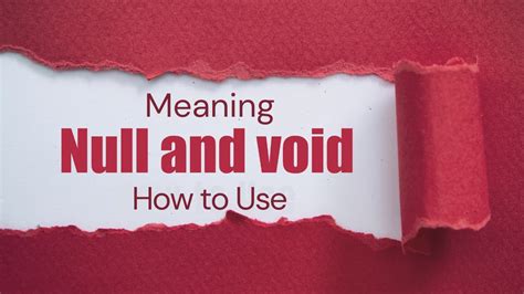 Null and Void Meaning | How to Use Null and Void | English Phrases & Idioms - YouTube