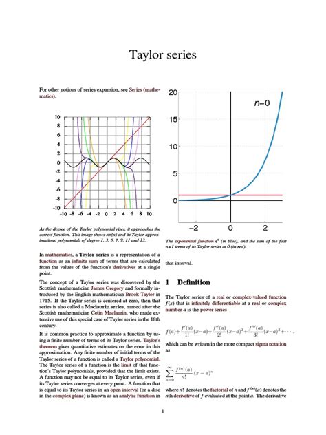 Taylor Series | Series (Mathematics) | Mathematical Analysis