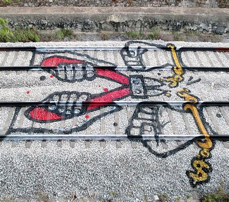 Train Tracks Graffiti