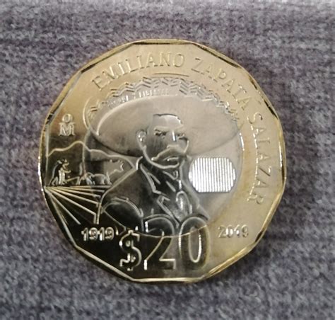 Moneda Conmemorativa 20 Pesos De Emiliano Zapata 2021 | Mercado Libre