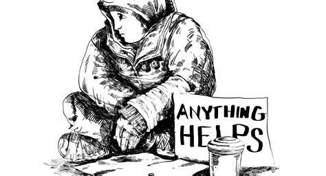 Homeless Person Drawing