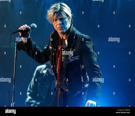 David Bowie The Reality Tour. Singer David Bowie performs live in ...