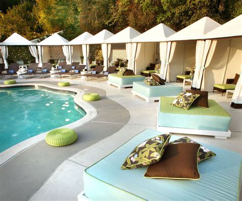 Portfolios - W Westwood | Hotel pool design, Pool cabanas, Cabana poolside