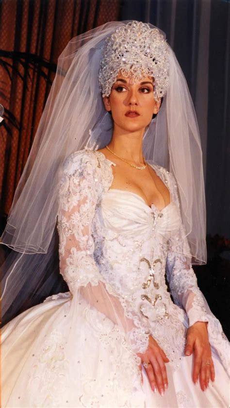 Celine Dion Wedding Dress | Celebrity wedding dresses, Famous wedding dresses, Celebrity bride