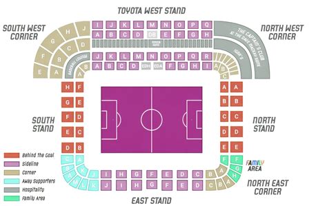 Pride Park Stadium Seating Chart with Rows and Seat Numbers 2024